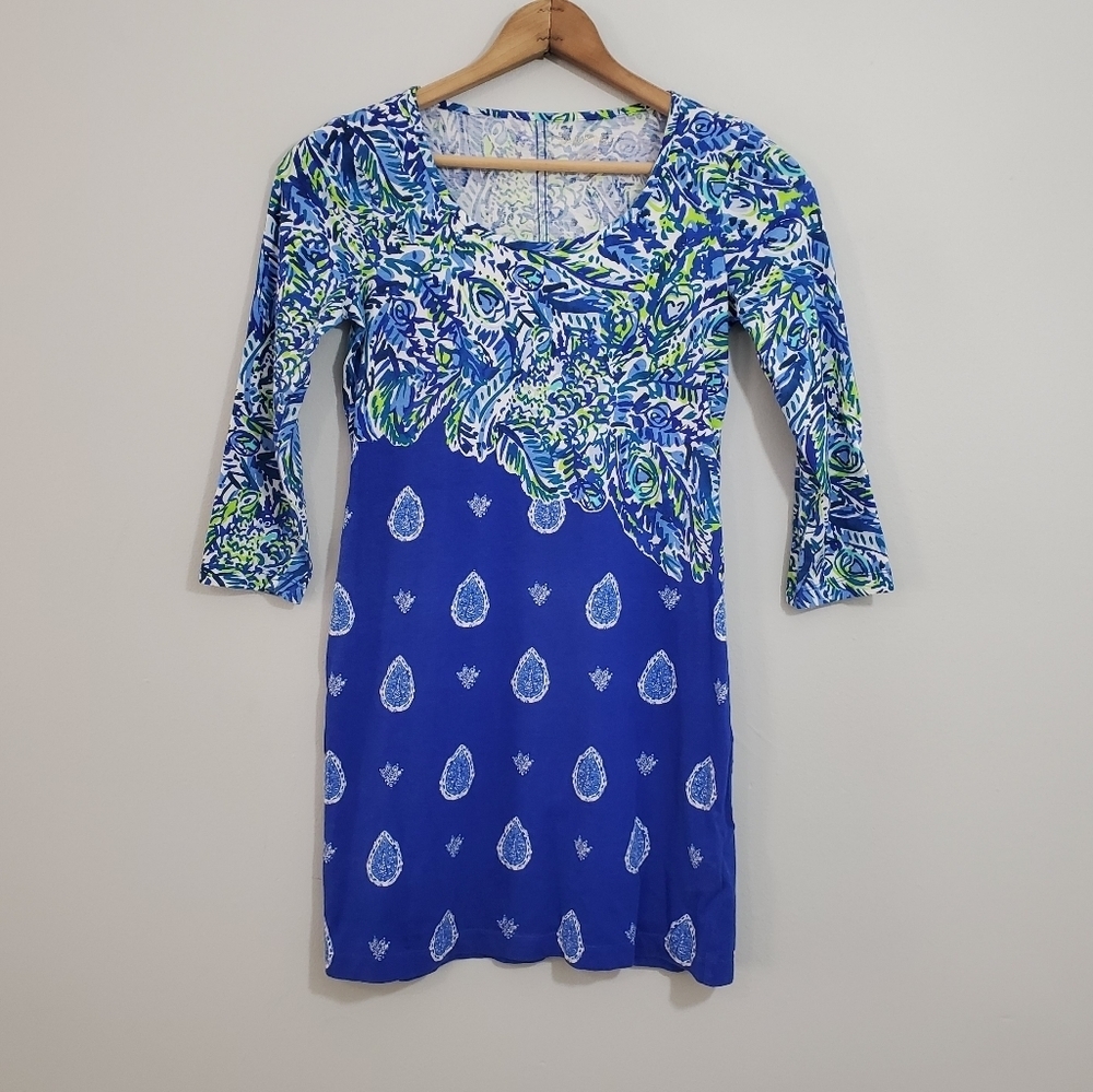 Lilly Pulitzer Blue/Green Print Beacon Dress